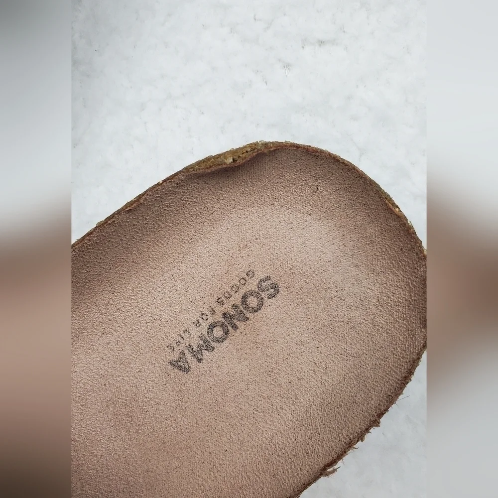 Sparkly Gold  Sonoma Women's slides footbed Size8.5‎ M